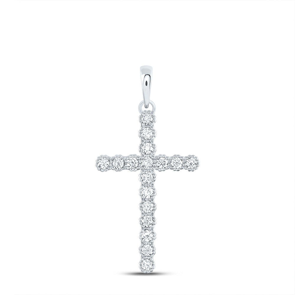 7/8Ctw-Dia Ana M Fashion Cross Pendant (3.476667 grams)