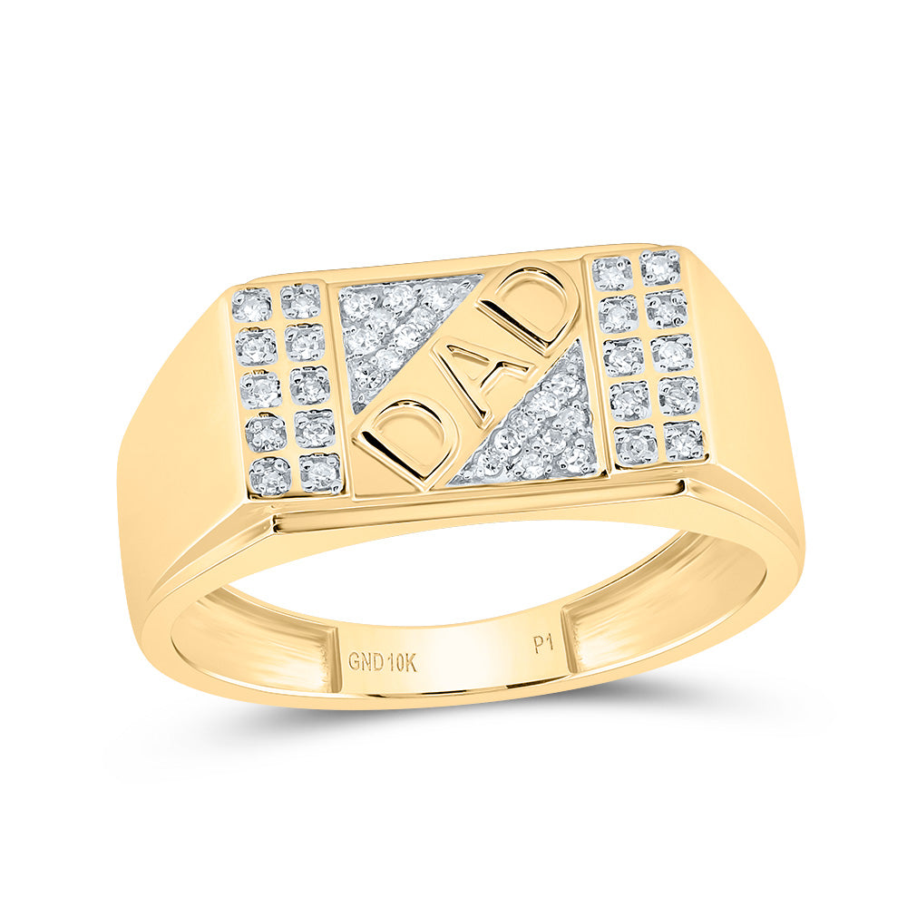 1/8Ctw-Dia P1 Dad Men Ring (3.42 grams)