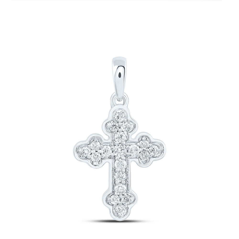 1/8Ctw-Dia Cn Gift Cross Pendant (0.501333 grams)