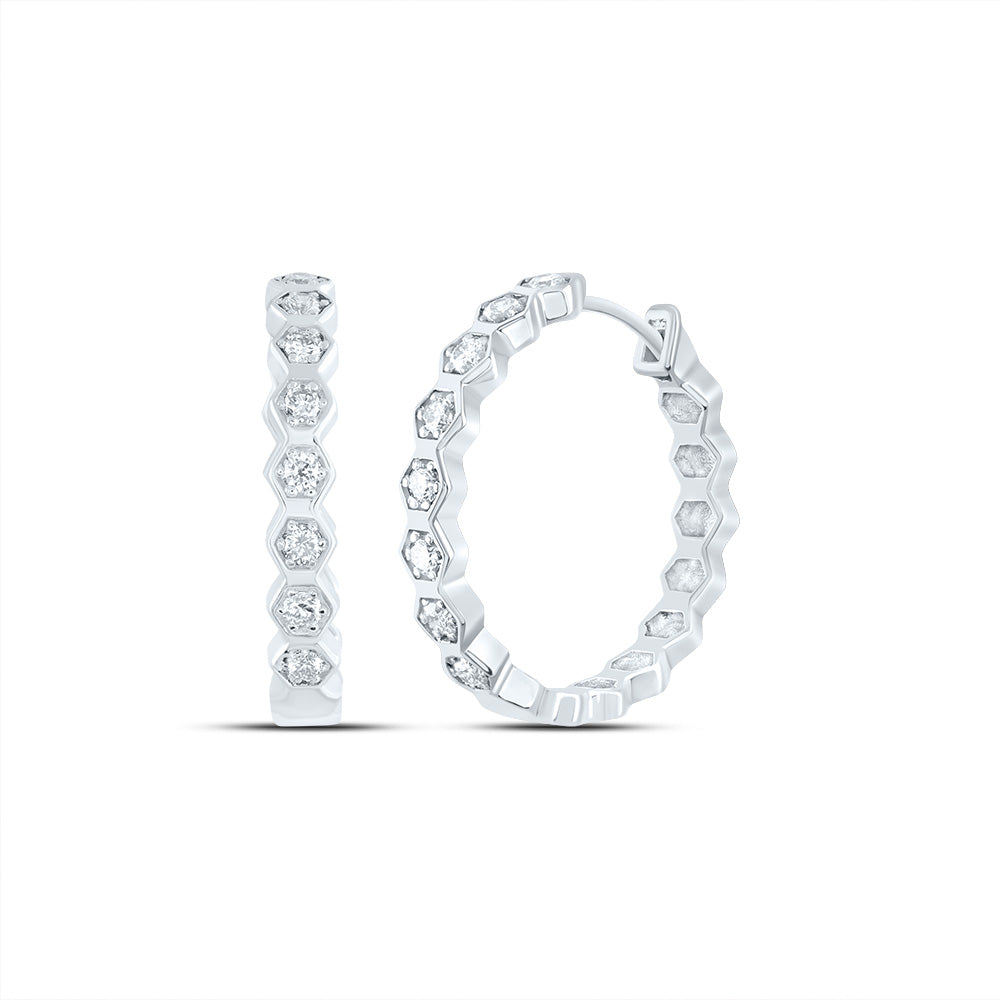 1/3Ctw-Dia Ana M Fashion Hoop Earring