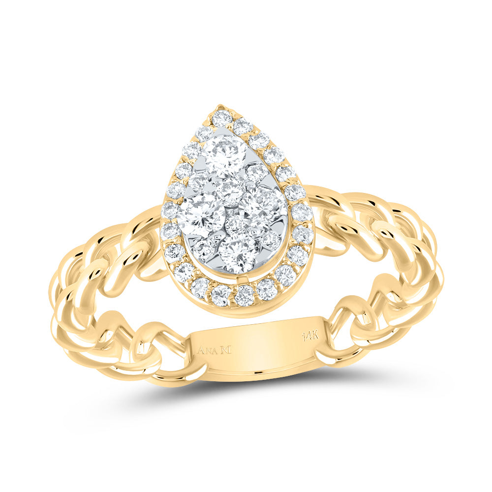 1/2Ctw-Dia Ana M Pear Fashion Ring (3.31 grams)