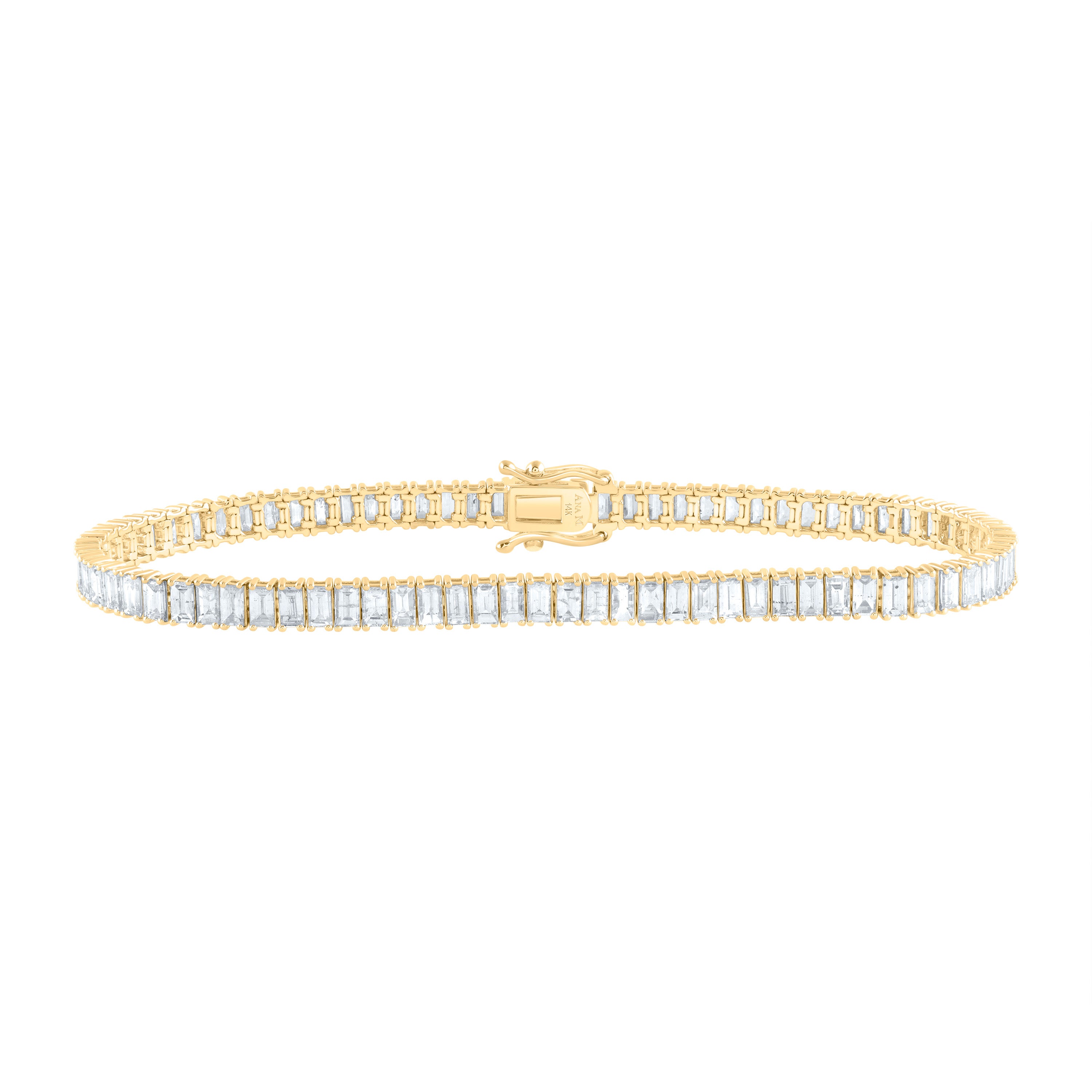 5 5/8Ctw-Nat Dia Ana M Fashion Baguette Tennis Bracelet (7 Inch)