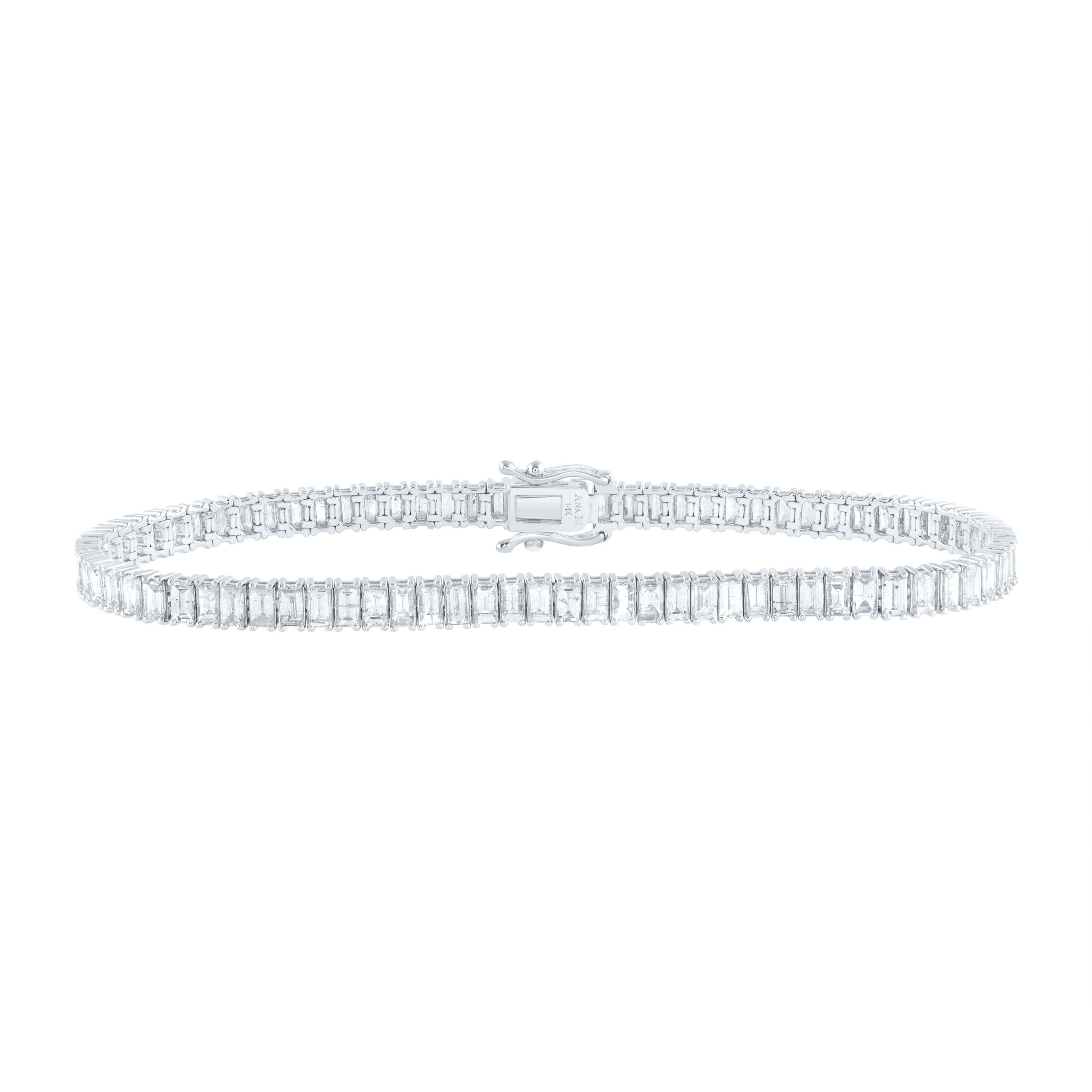 5 5/8Ctw-Nat Dia Ana M Fashion Baguette Tennis Bracelet (7 Inch)