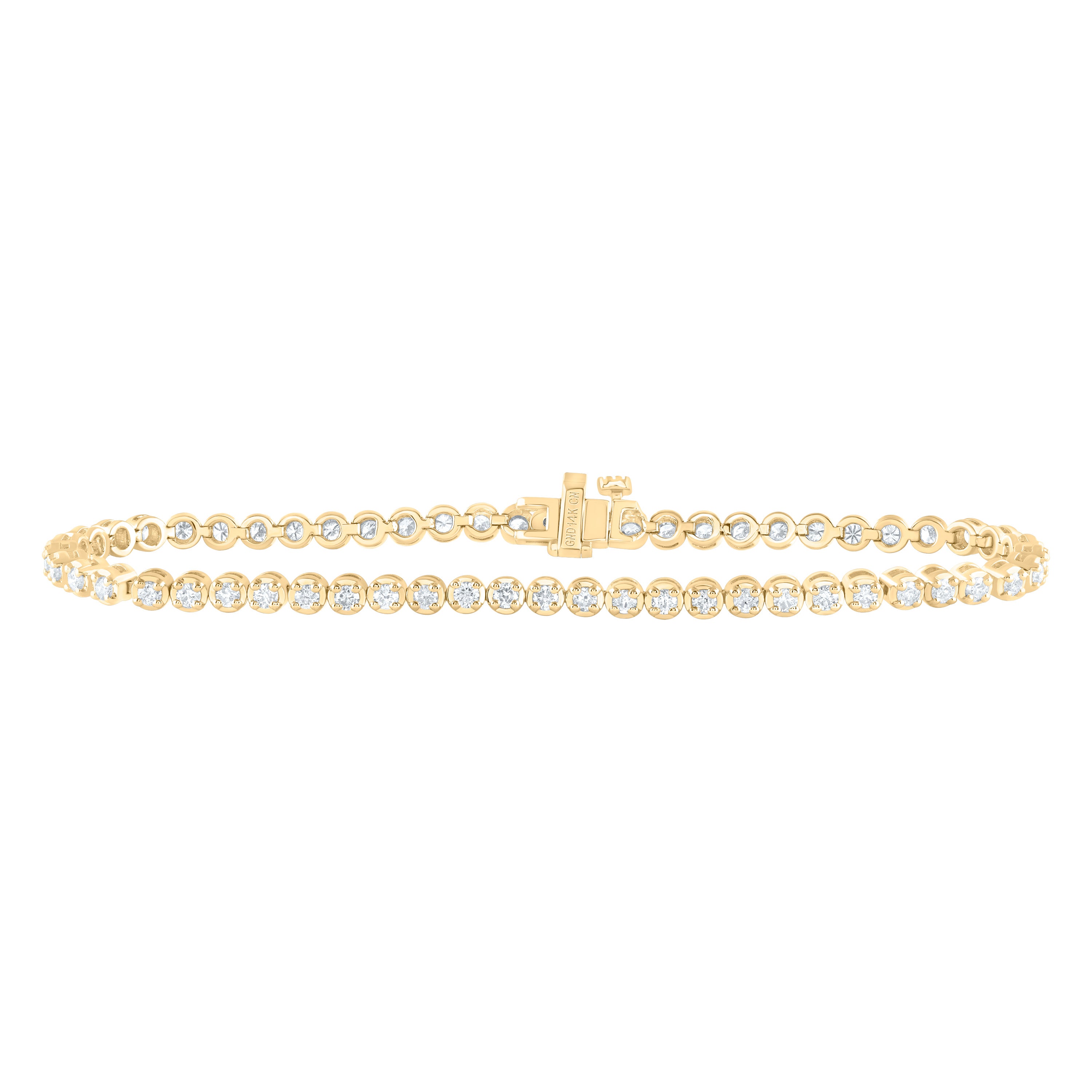 1 3/4Ctw-Nat Dia Cn Fashion Round Tennis Bracelet (7 Inch) (8.82 grams)