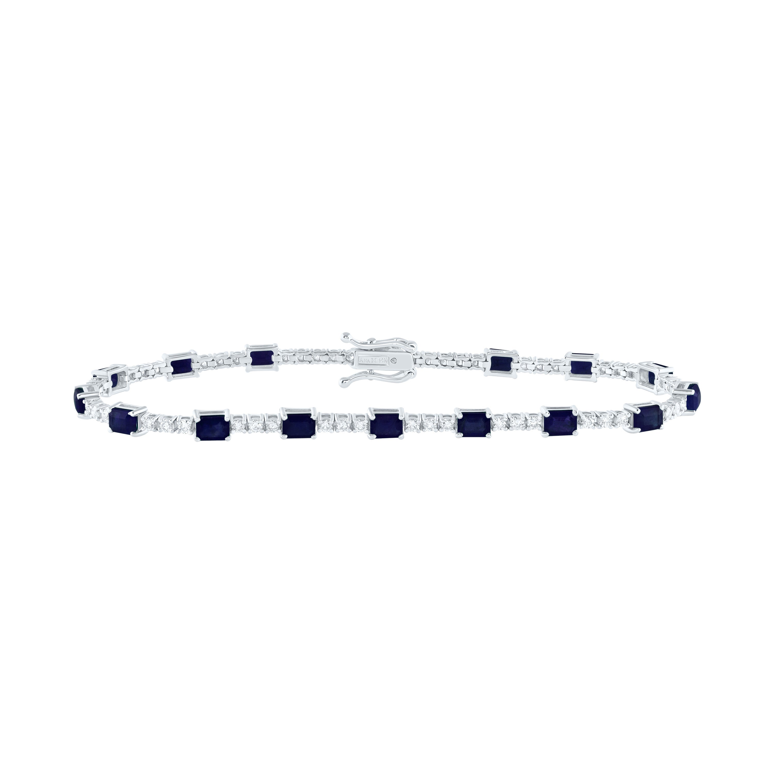 1 Ctw-Nat Dia Ana M 4 5/8Ctw Em-Bs Nat Gem Fashion Bracelet (7 Inch)