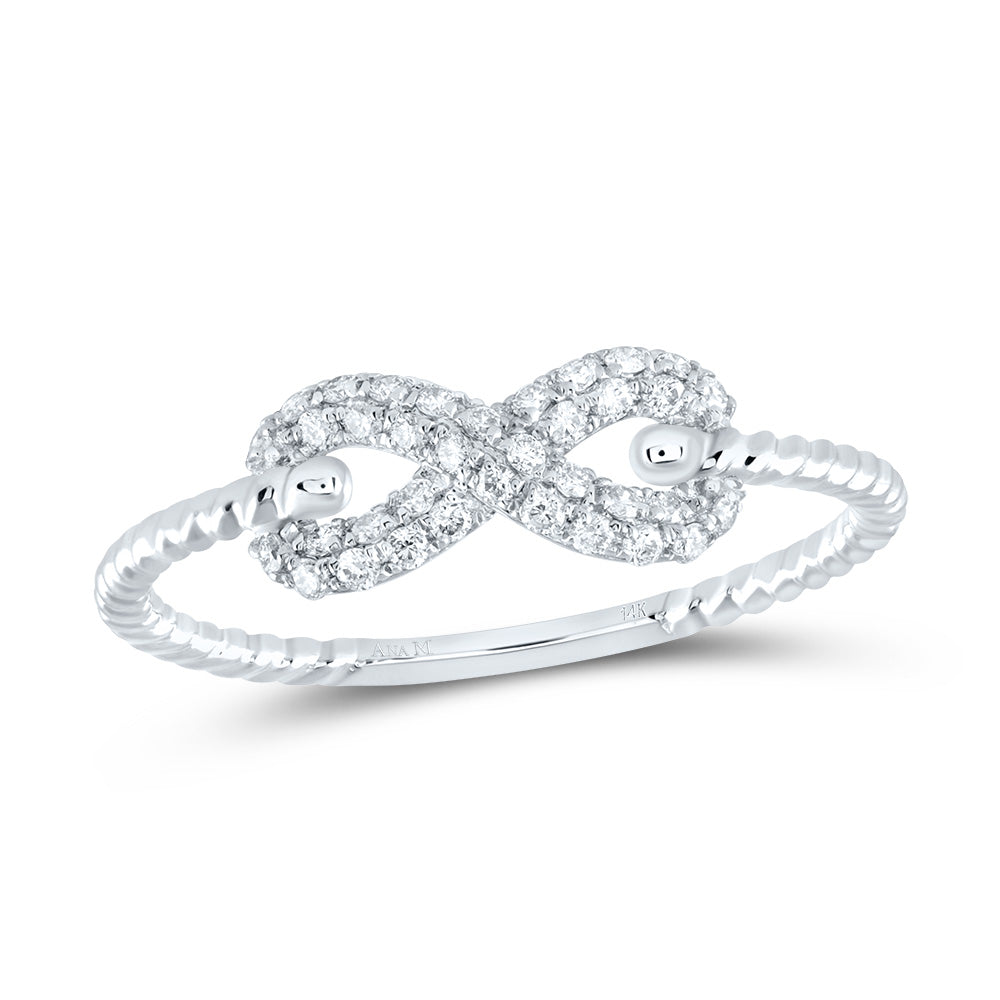 1/5Ctw-Dia Ana M Fashion Infinity Ring (1.13 grams)