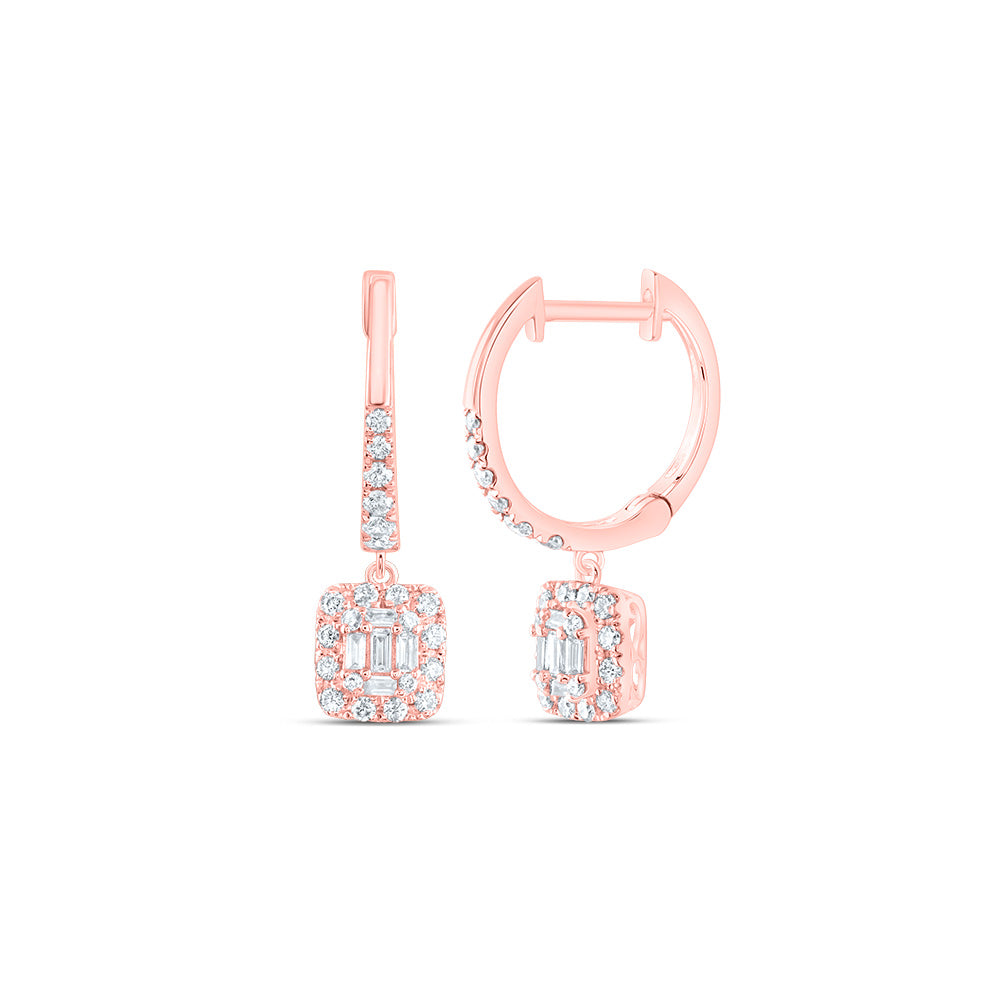 1/2Ctw-Diamond Ana M Fashion Cushion Dangling Earring