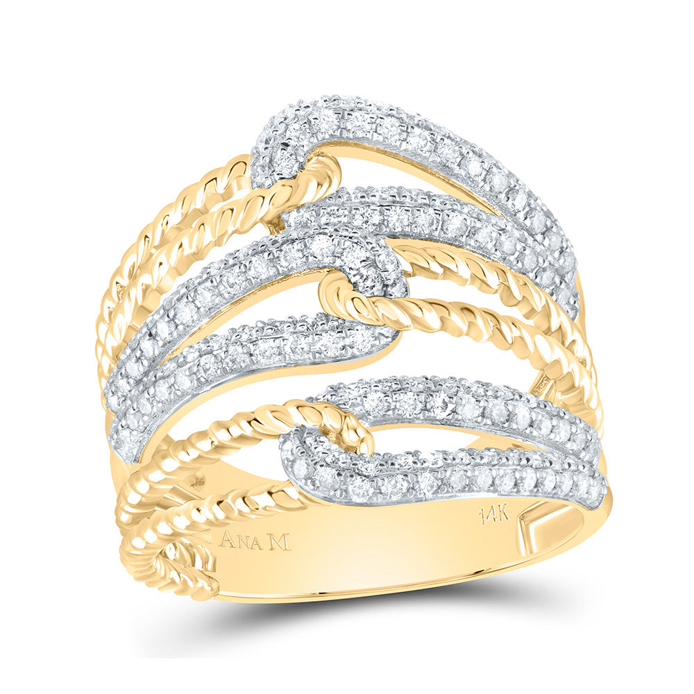 3/4Ctw-Dia Ana M Fashion Ring (6.19 grams)