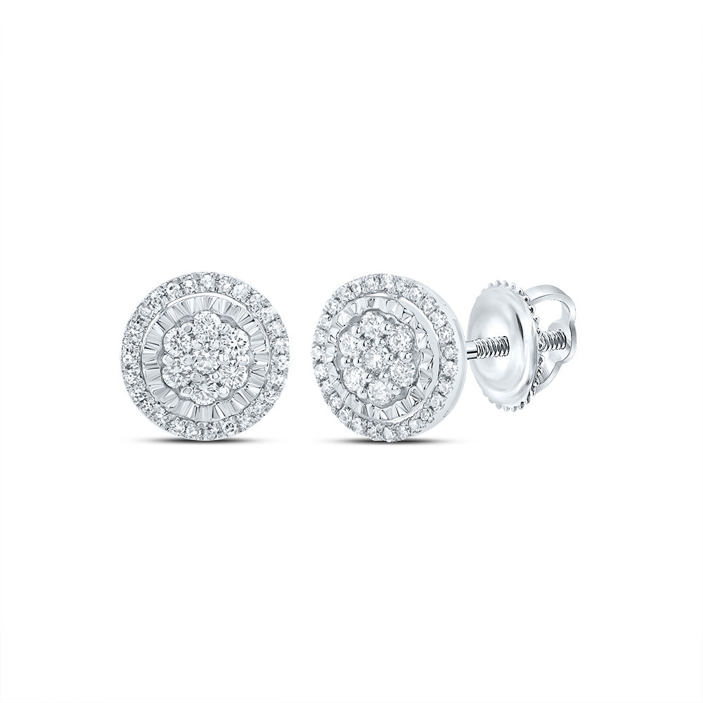 3/8Ctw-Dia Nk Fashion Round Stud Earring