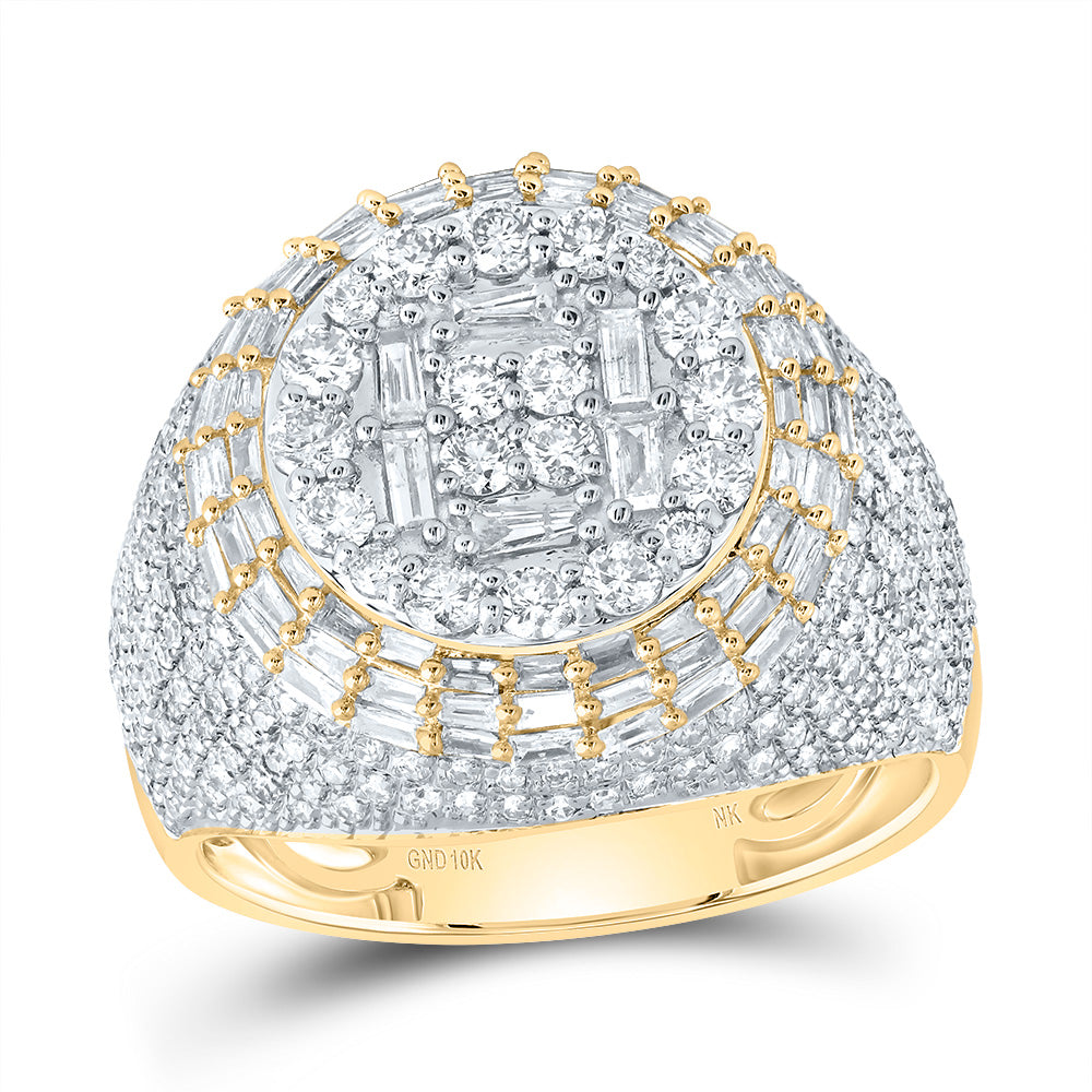 2 Ctw-Diamond Round Baguette Mens Ring (6.27 grams)