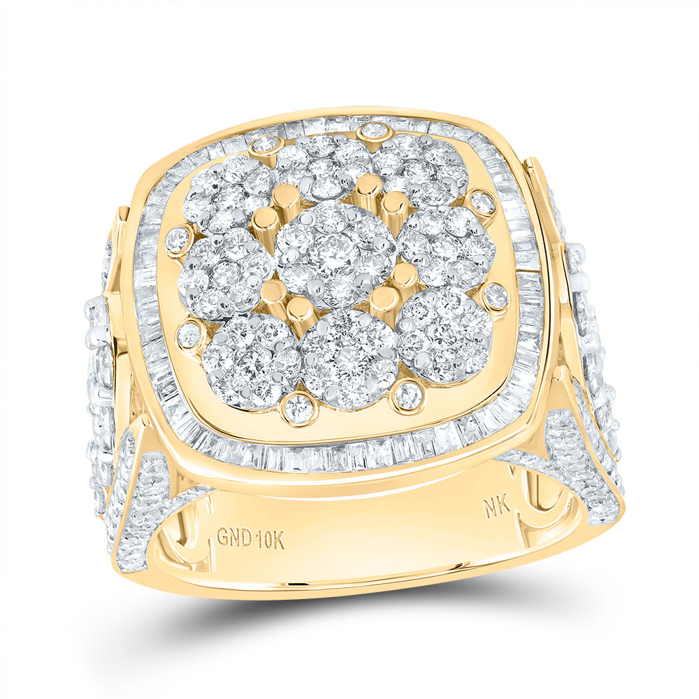 2 1/2Ctw-Dia Nk Fashion Cushion Head Flower Ladies Ring (6.2 grams)