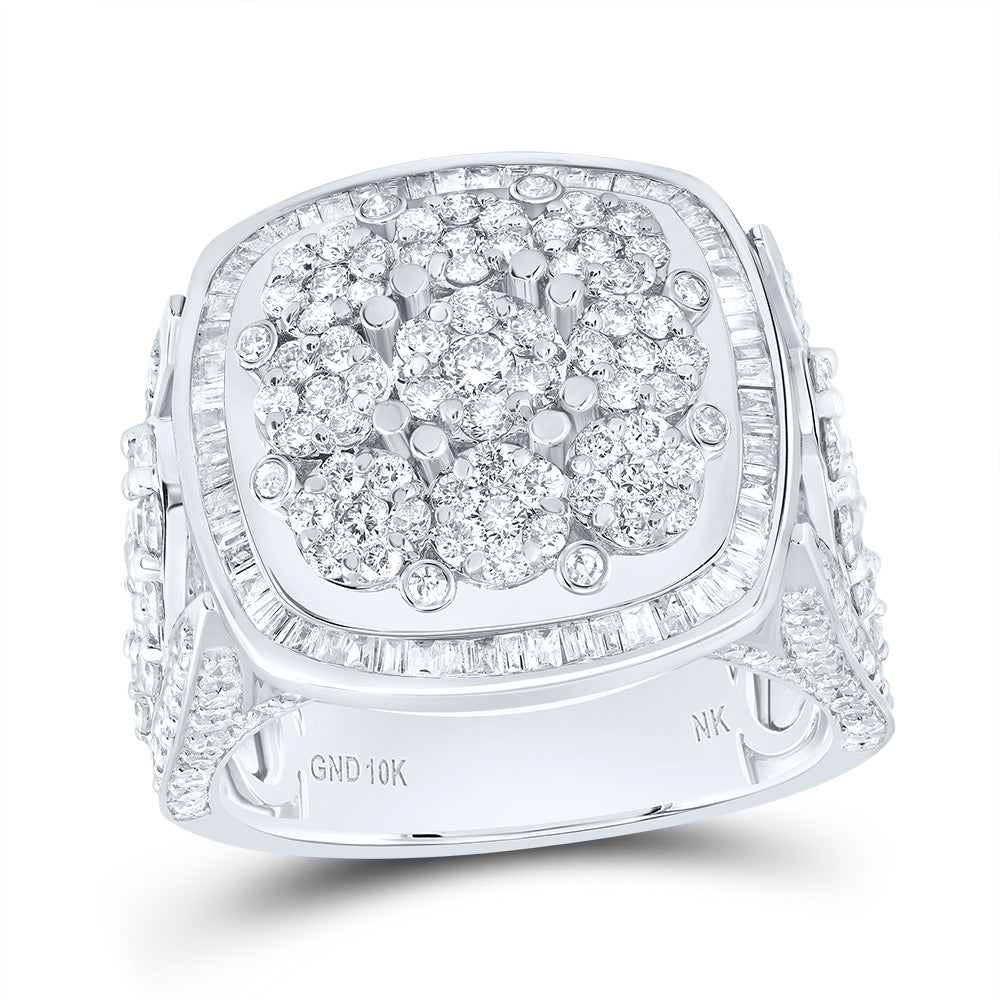 2 1/2Ctw-Dia Nk Fashion Cushion Head Flower Ladies Ring (6.21 grams)