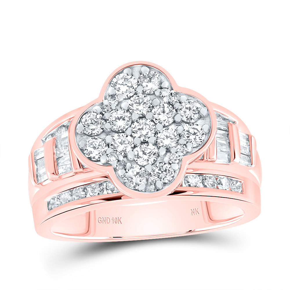 1 1/4Ctw-Dia Nk Fashion Clover Ring (5.21 grams)