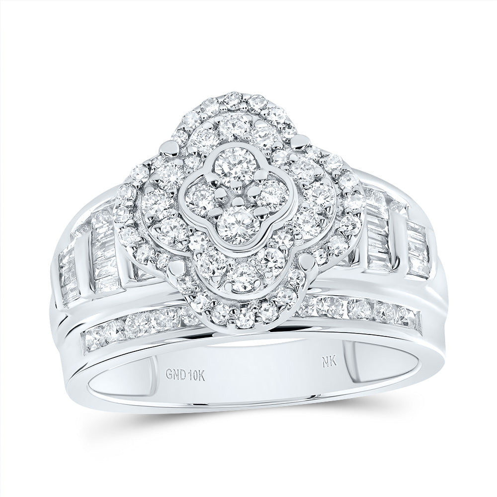 1 Ctw-Dia Nk Fashion Clover Ring (5.51 grams)