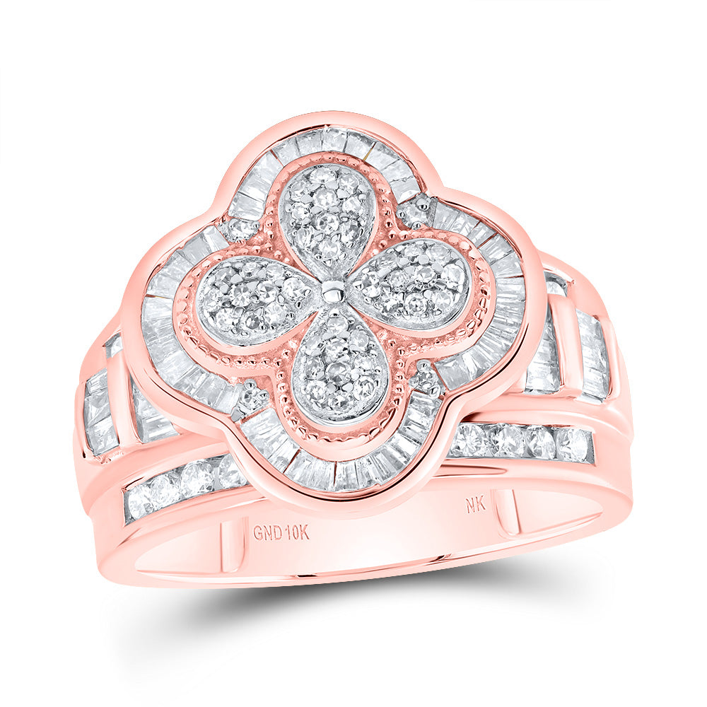 1 Ctw-Dia Nk Fashion Clover Ring (6.32 grams)