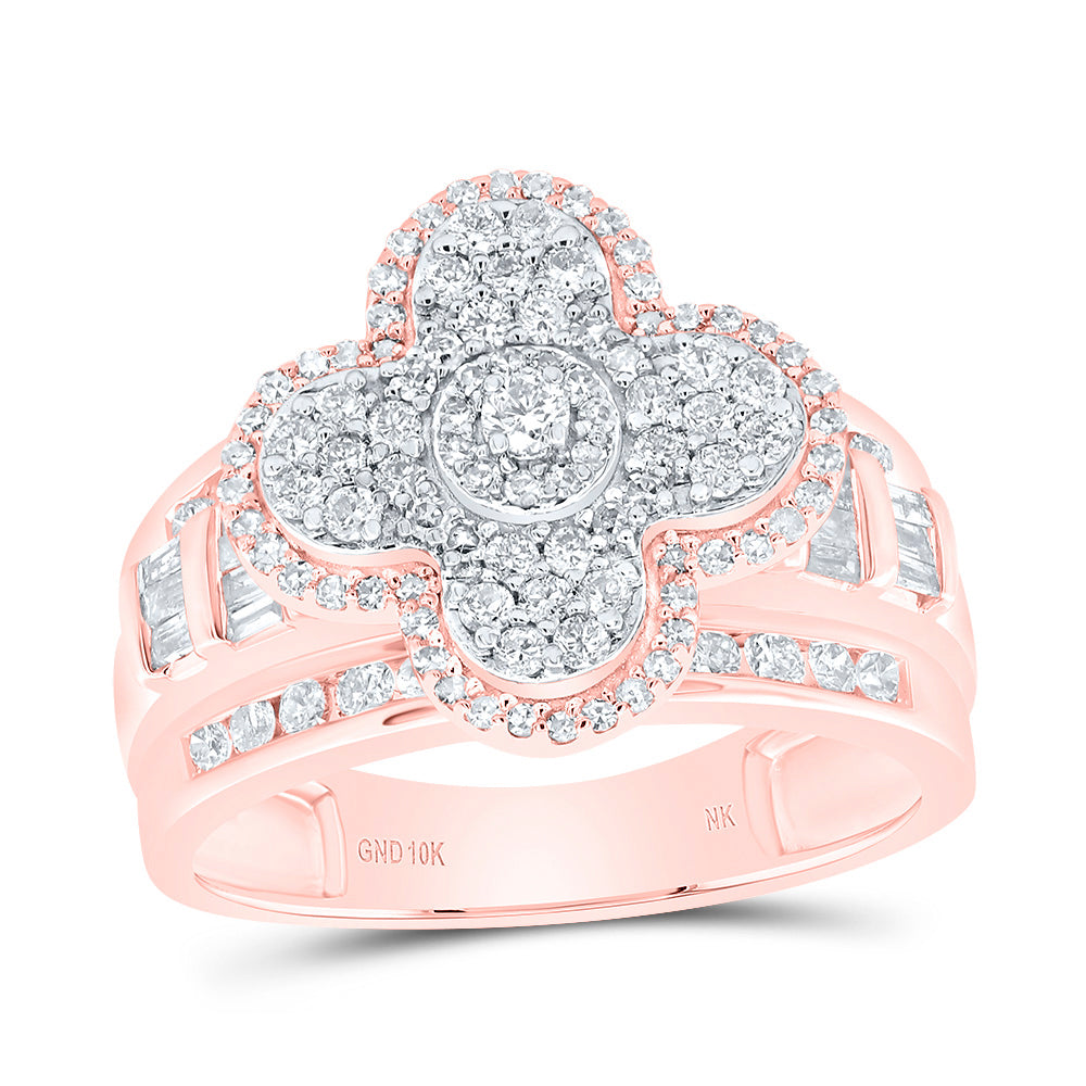 1Ctw-Dia Nk Fashion Clover Ring (5.27 grams)