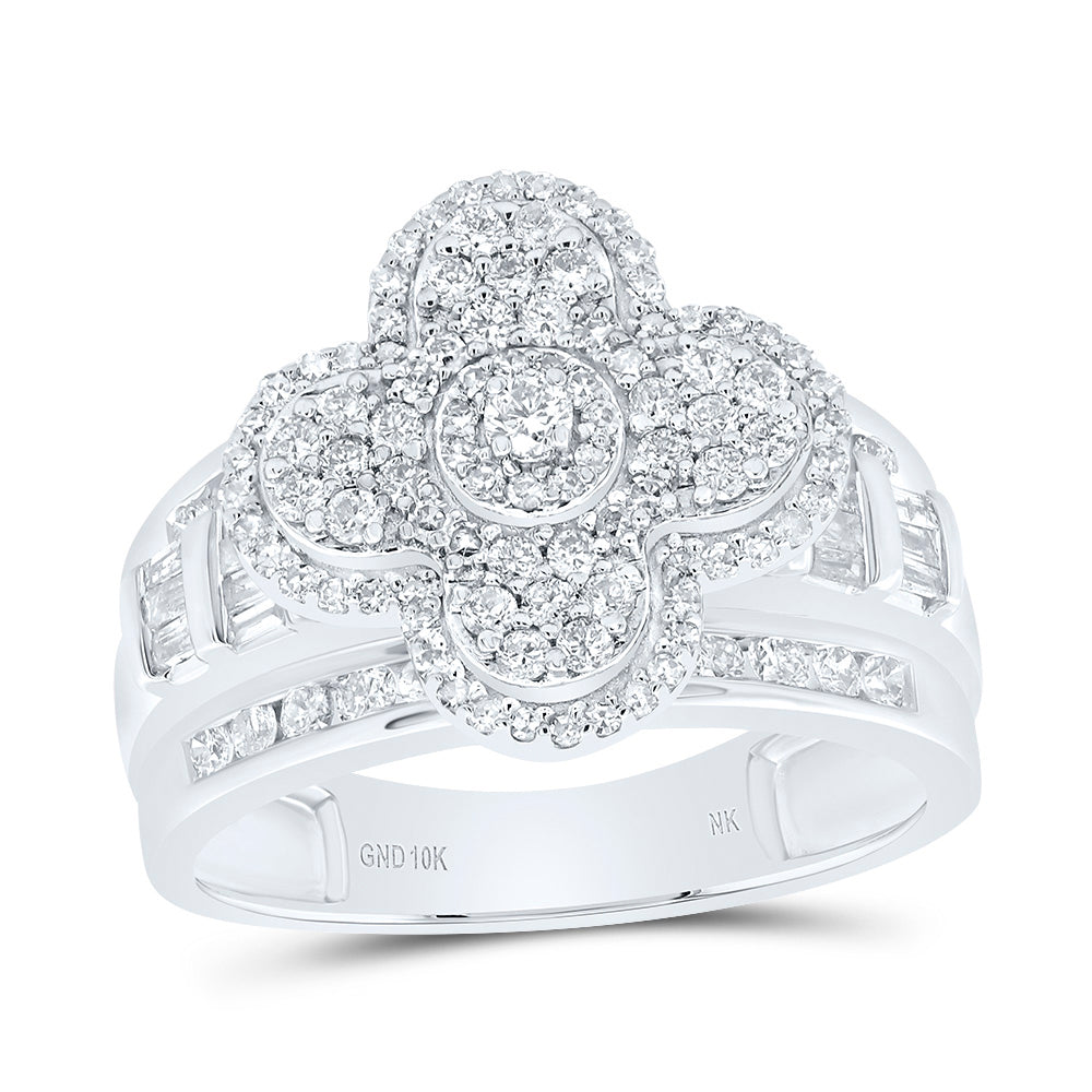 1Ctw-Dia Nk Fashion Clover Ring (5.28 grams)