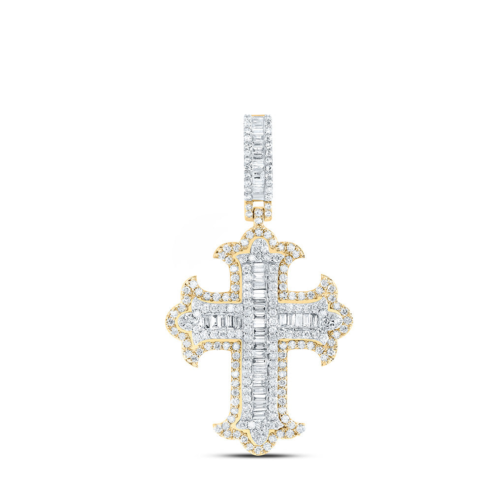 1 3/4Ctw-Dia Nk Cross Mens Charm (11.464 grams)