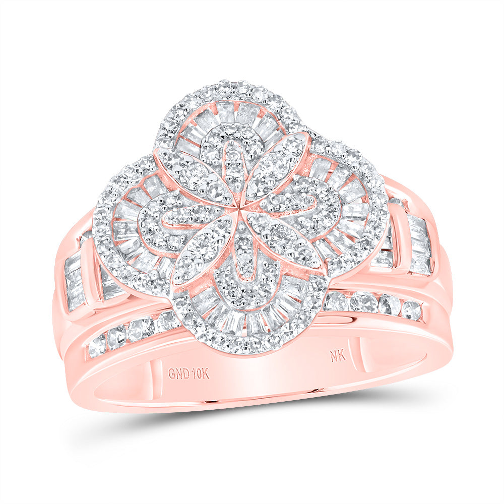 1Ctw-Dia Nk Fashion Clover Ring (6.26 grams)