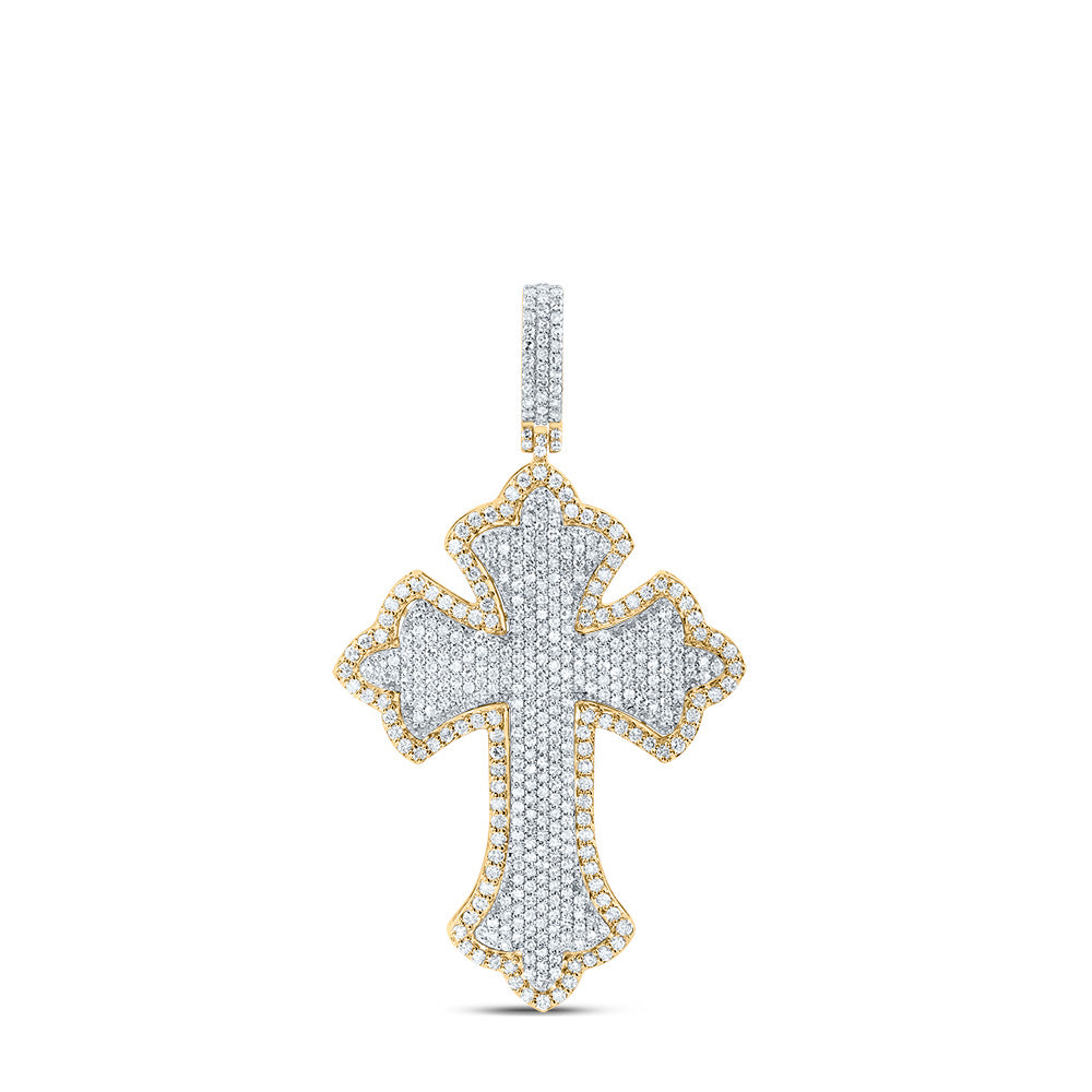 1Ctw-Dia Nk Cross Mens Charm (5.085 grams)