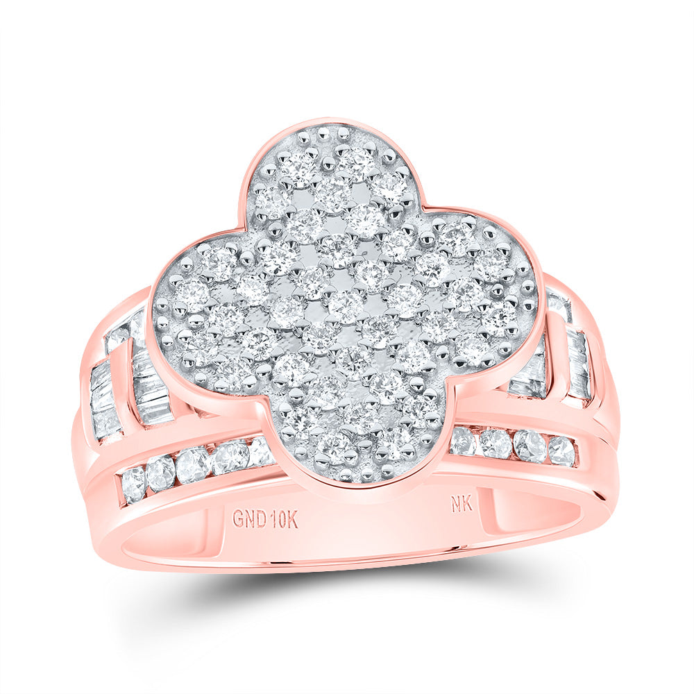 1 Ctw-Dia Nk Fashion Clover Ring (5 grams)