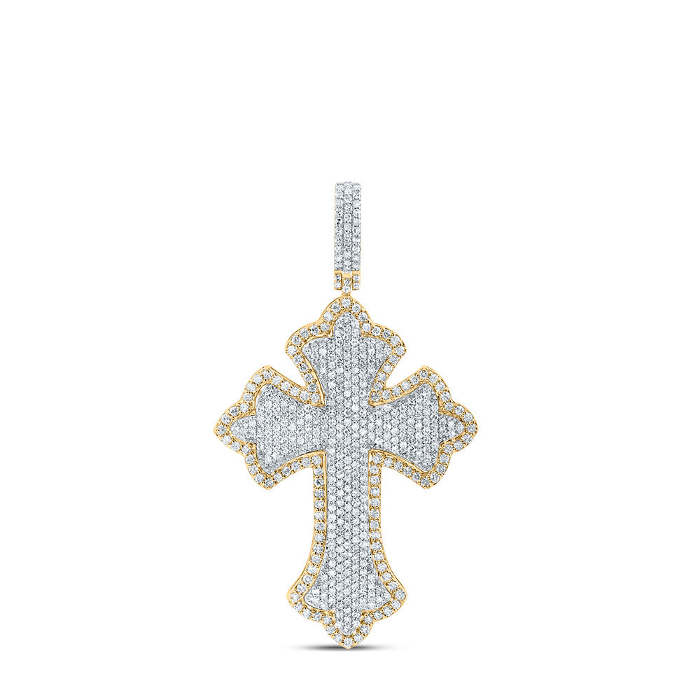 2Ctw-Dia Nk Cross Mens Charm (8.885 grams)