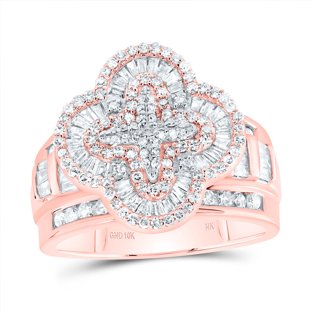1 Ctw-Dia Nk Fashion Clover Ring (5.83 grams)