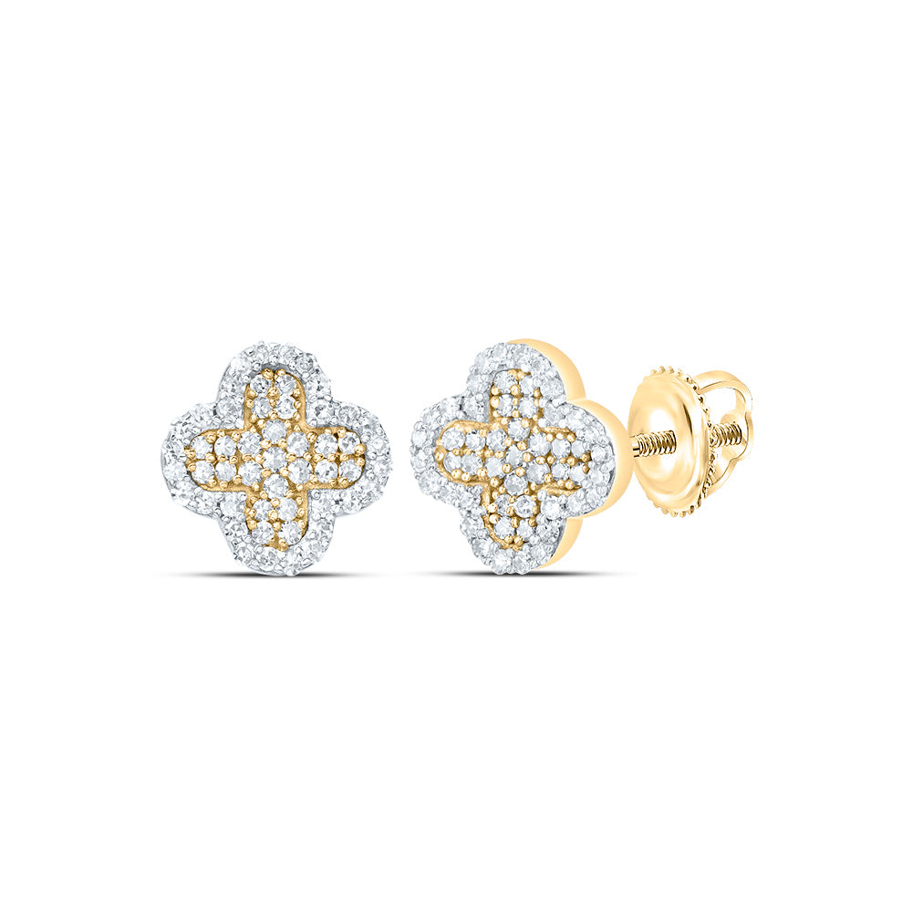 1/3Ctw-Diamond Clover Stud Earring