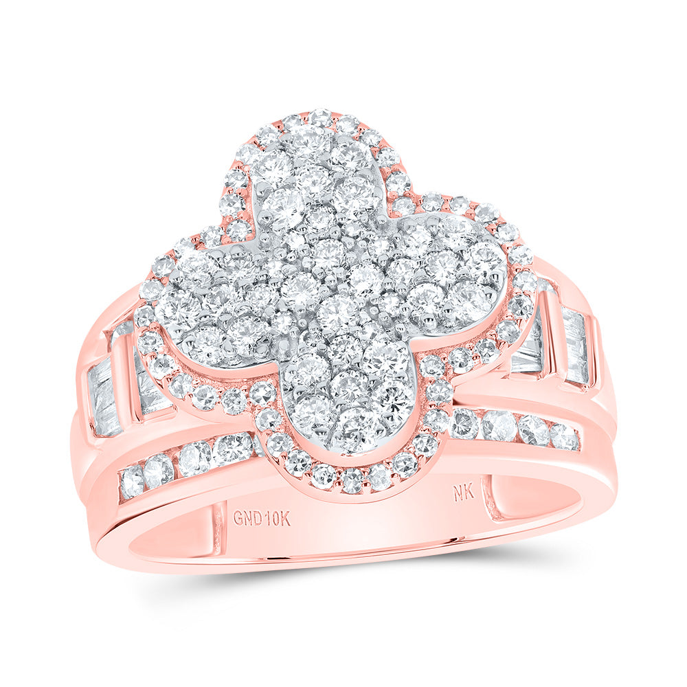 1 1/3Ctw-Dia Nk Fashion Clover Ring (5.42 grams)