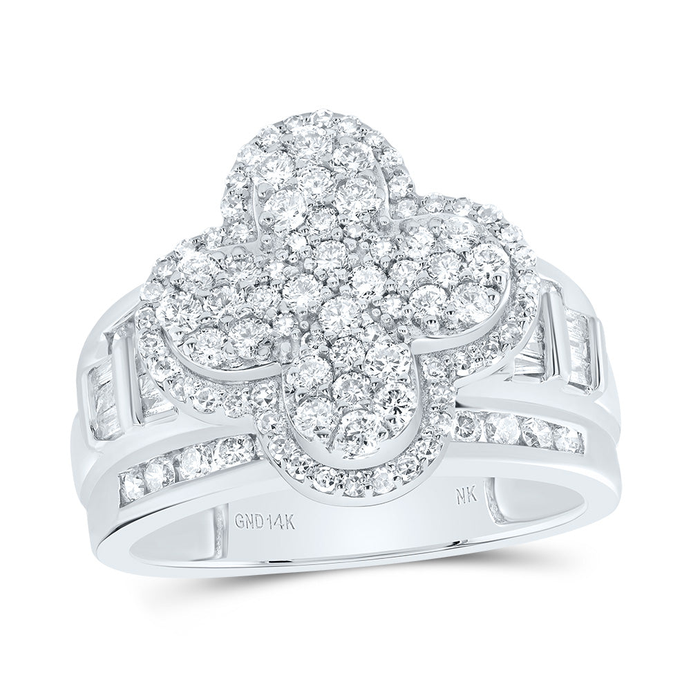 1 1/3Ctw-Dia Nk Fashion Clover Ring (6.29 grams)
