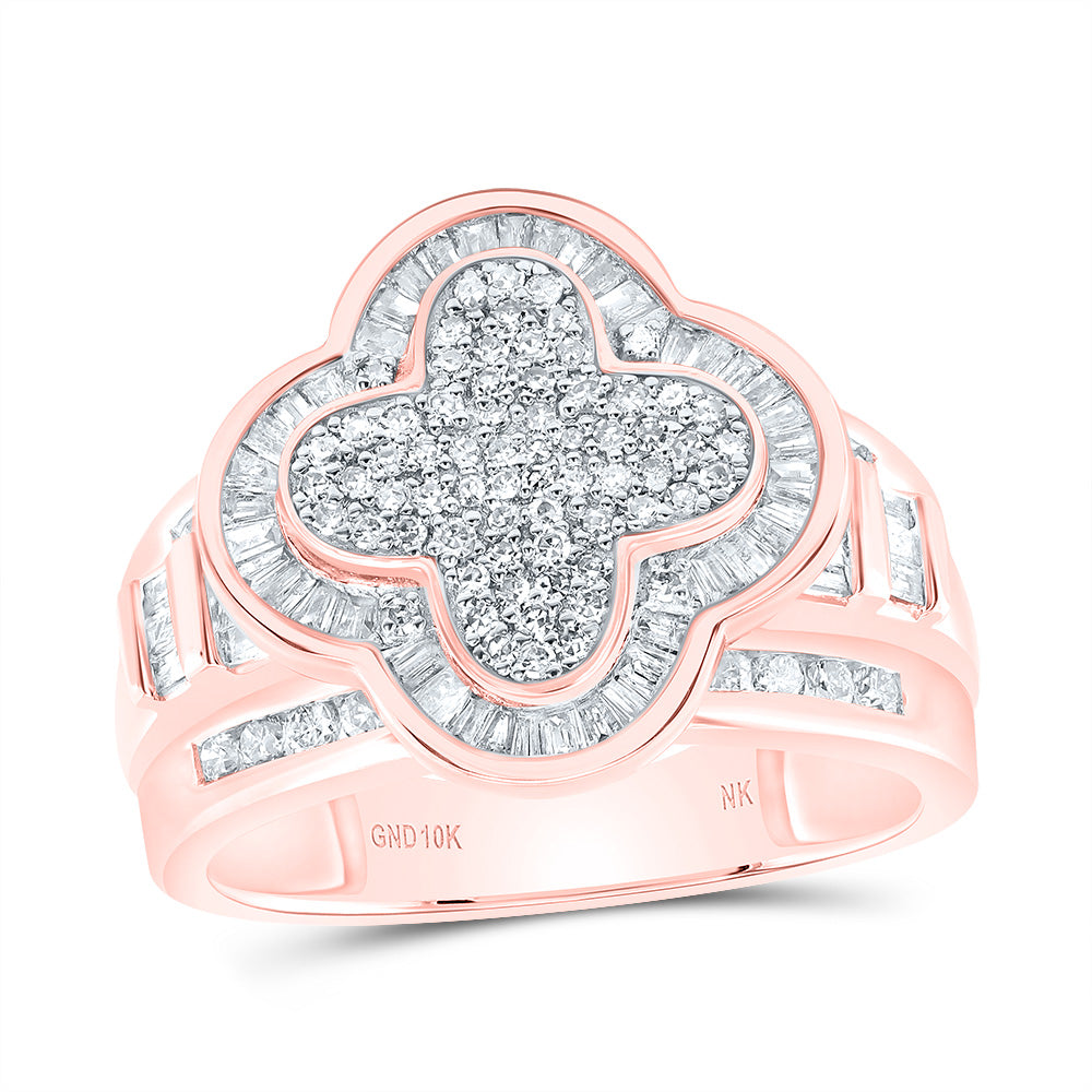 1 Ctw-Dia Nk Fashion Clover Ring (5.66 grams)