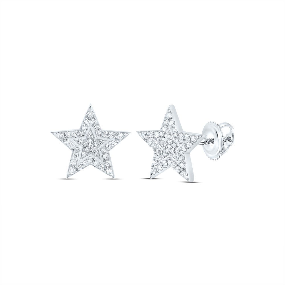 1/3Ctw-Dia Nk Star Mens Stud Earring