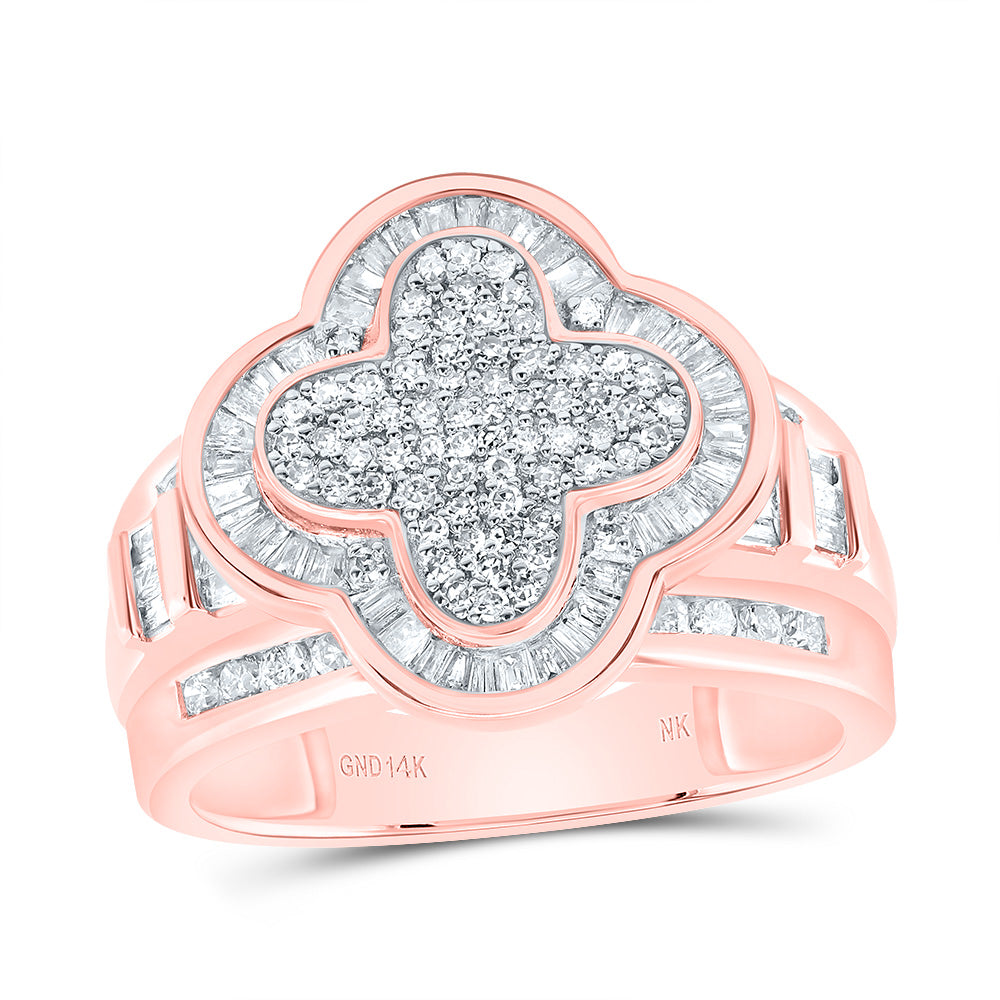 1Ctw-Dia Nk Fashion Clover Ring (6.66 grams)