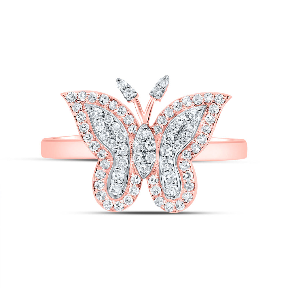 1/4Ctw-Nat Dia Nk Fashion Butterfly Ring (2.44 grams)