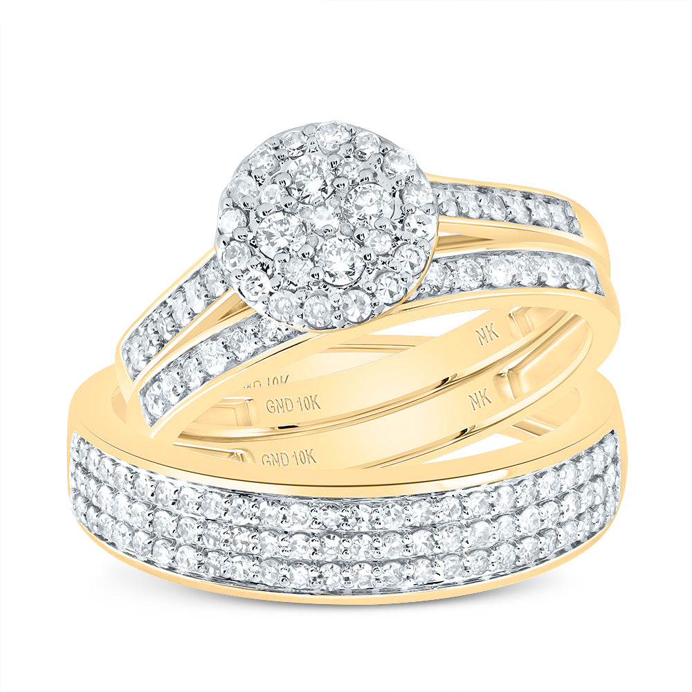 1 Ctw-Diamond Round Trio Set (6.84 grams)