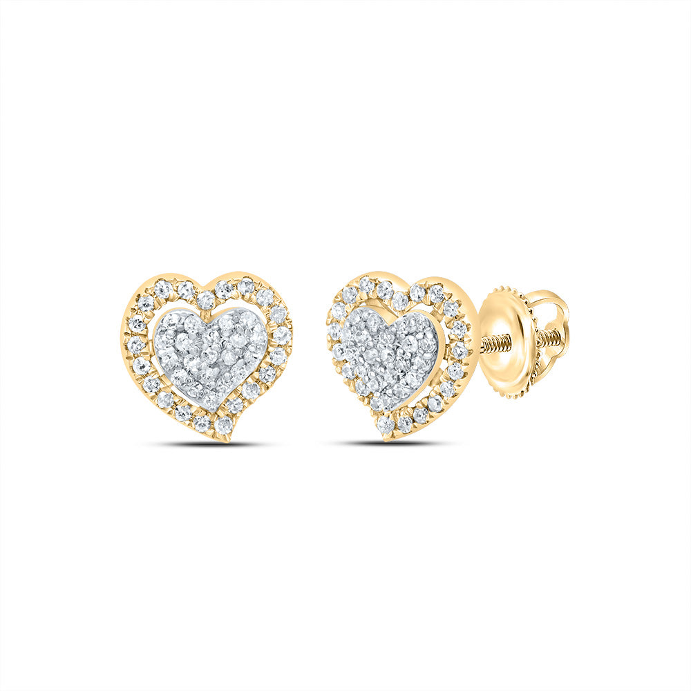 1/5Ctw-Nat Dia P1 Gift Heart Stud Earring