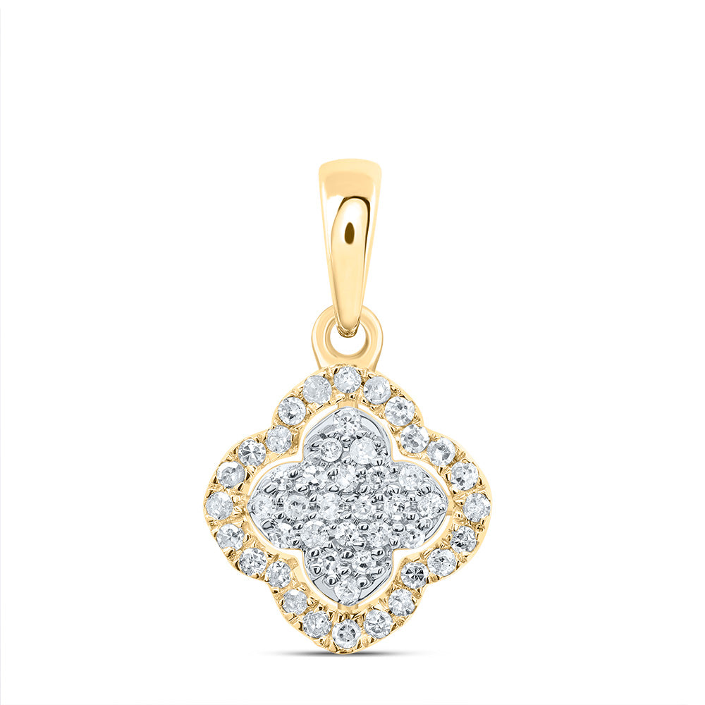 1/6Ctw-Dia P1 Gift Clover Pendant (0.7908 grams)