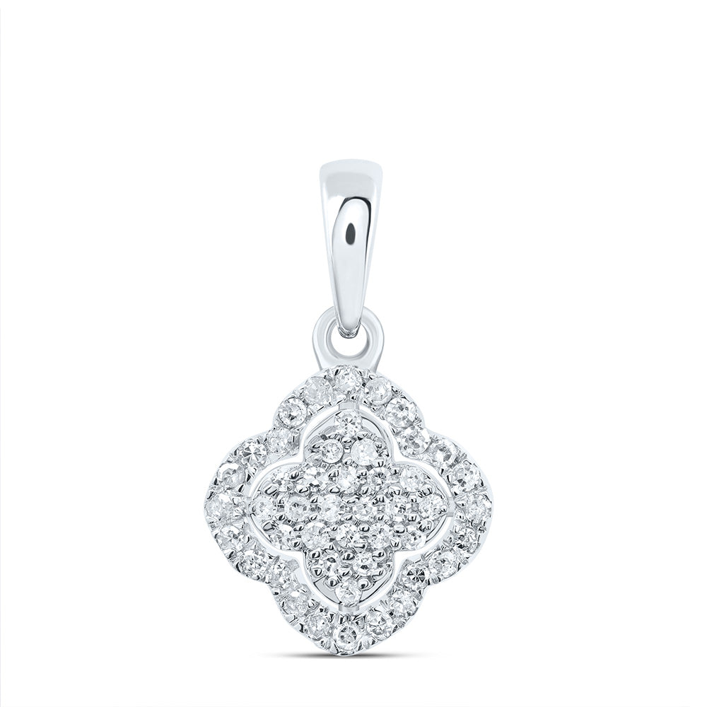 1/6Ctw-Dia P1 Gift Clover Pendant (0.7908 grams)