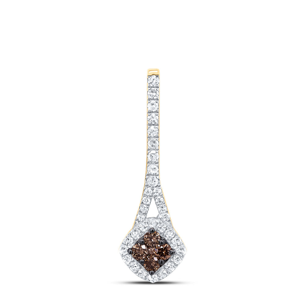 1/4Ctw-Dia P1 Gift Cognac Natural Diamond Pendant (0.4914 grams)