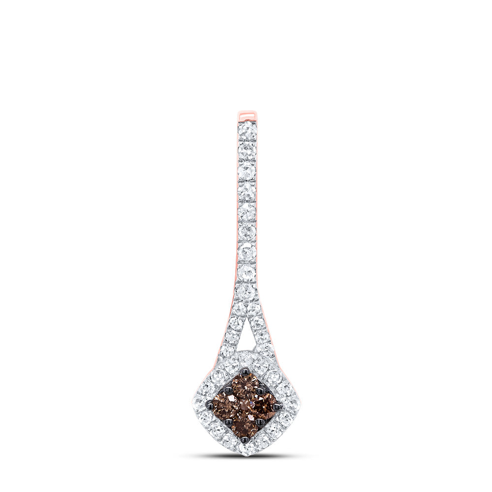 1/4Ctw-Dia P1 Gift Cognac Natural Diamond Pendant (0.4914 grams)