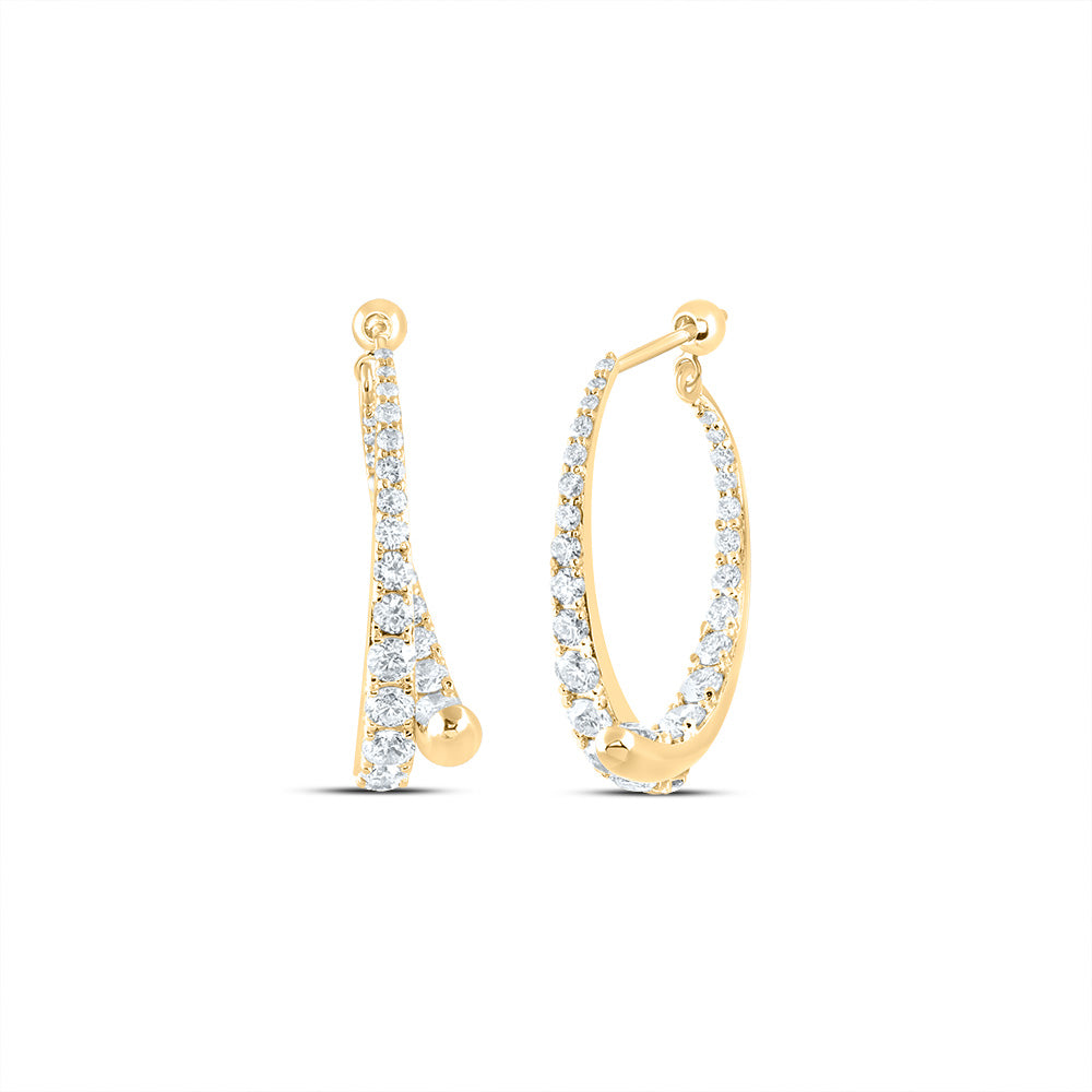 2Ctw-Nat Dia Ana M Fashion Dangling Earring