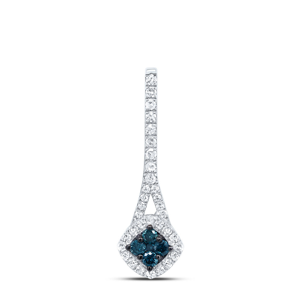 1/4Ctw-Dia P1 Gift Blue Diamond Pendant (0.488 grams)