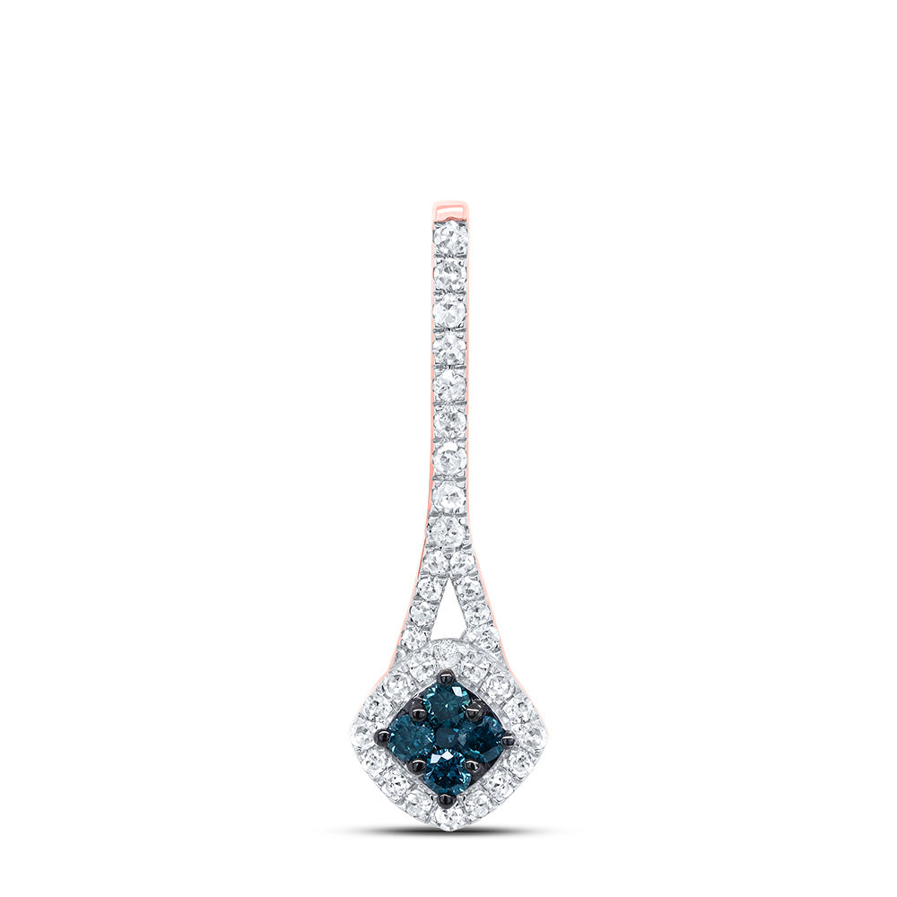 1/4Ctw-Dia P1 Gift Blue Diamond Pendant (0.488 grams)