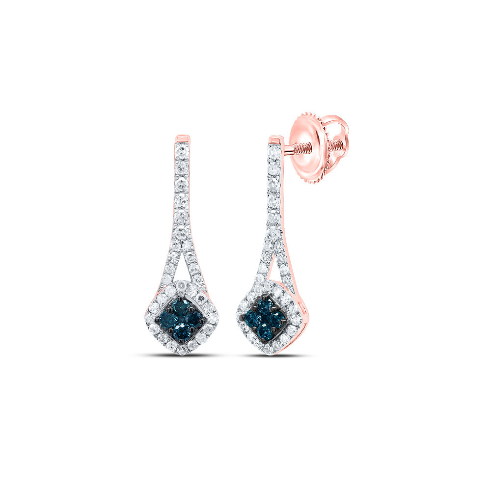 1/3Ctw-Dia P1 Gift Blue Diamond Earring