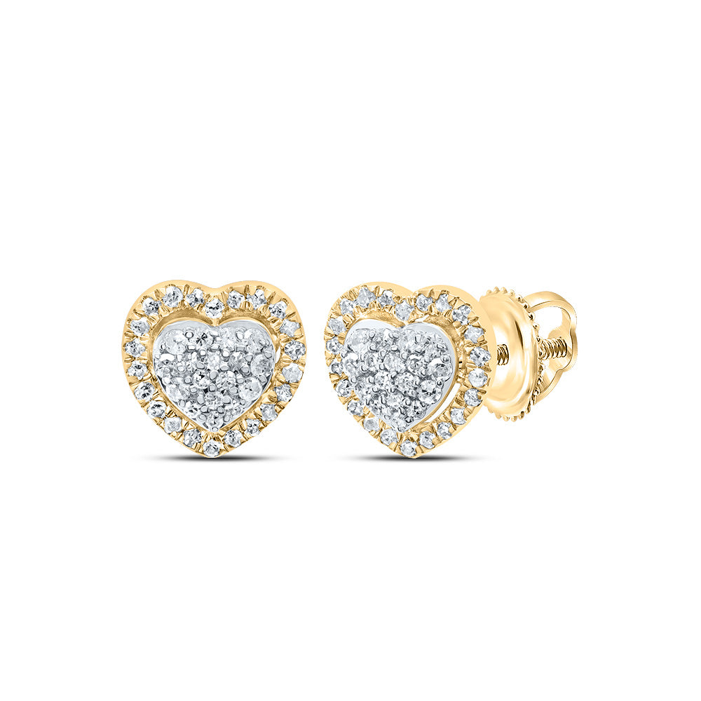 1/4Ctw-Nat Dia P1 Gift Heart Stud Earring