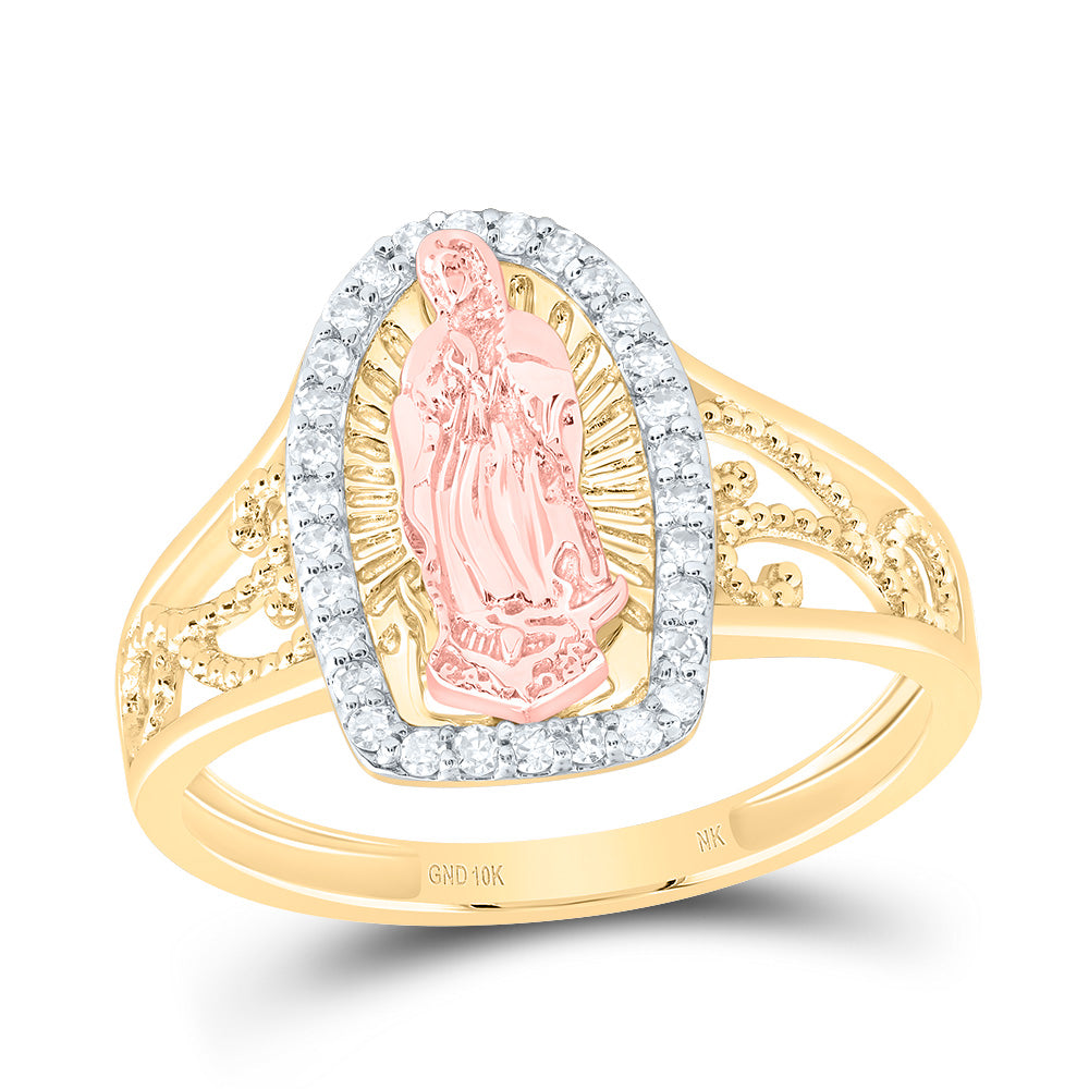 1/5Ctw-Dia Nk Fashion Virgin Mother Mary Ladies Ring (2.41 grams)