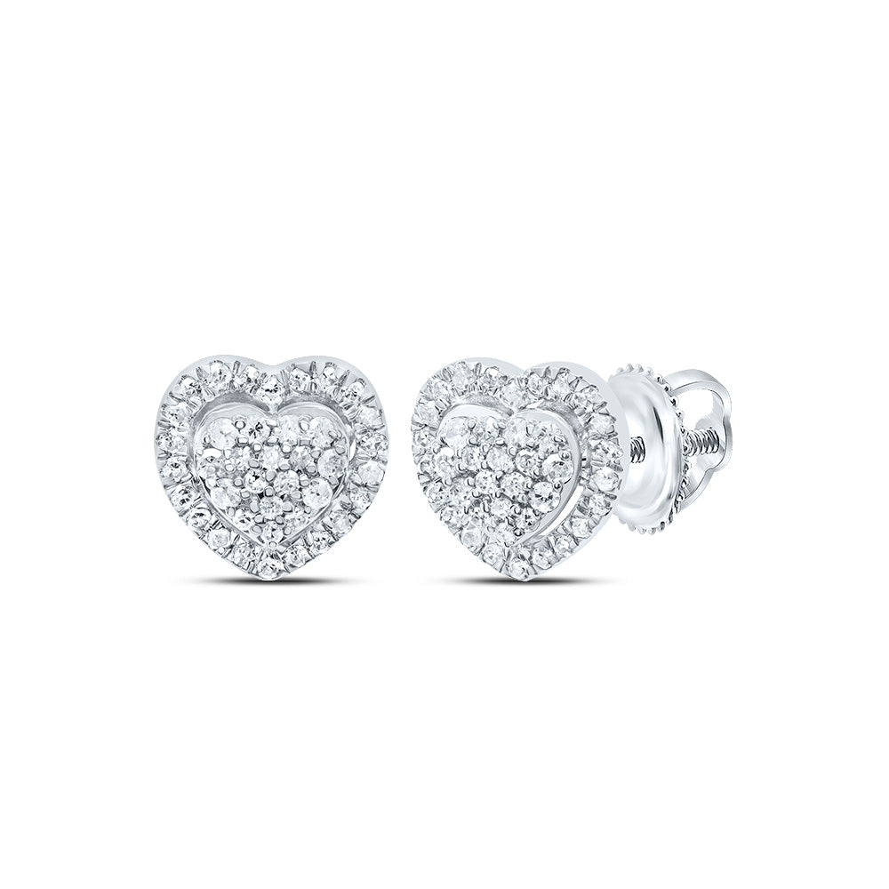 1/4Ctw-Nat Dia P1 Gift Heart Stud Earring
