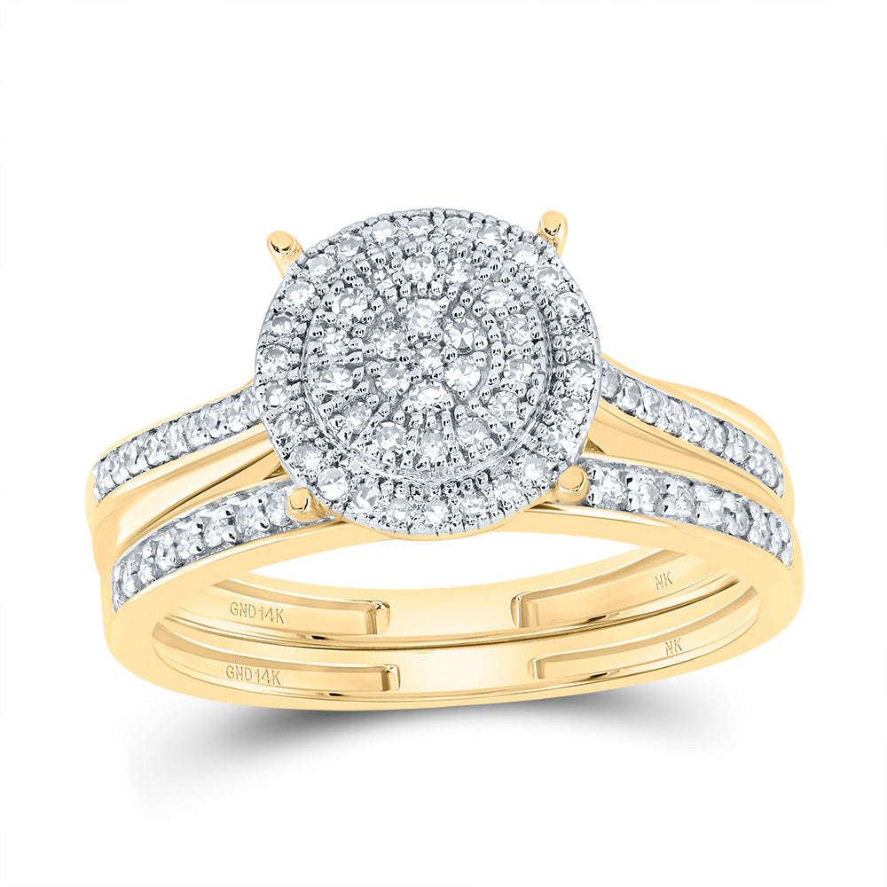 1/3Ctw-Nat Diamond Fashion Round Bridal Set (3.4 grams)