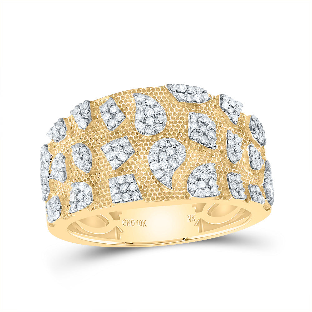 5/8Ctw-Nat Diamond Nugget Men's Ring (6.46 grams)