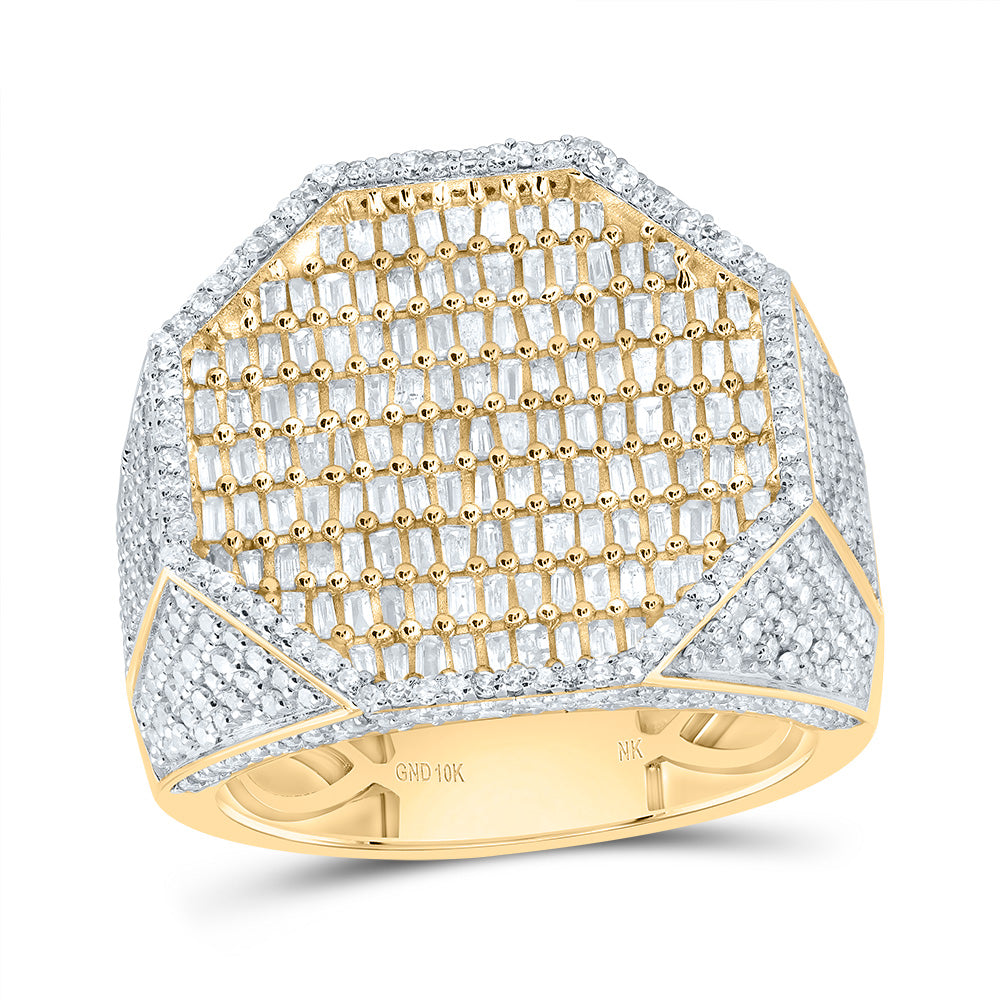 2 1/3Ctw-Nat Dia Nk Octagon Mens Ring (9.67 grams)